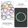 Lot de 40 porte-clés colorés à double couche - En métal - 30 mm - Accessoire de bricolage - Convient pour le bricolage, les anni
