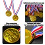 Lot de 20 médailles d'or pour enfants - Médailles en ruban tricolore - Médailles gagnantes - Convient pour diverses activités de