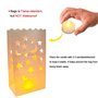 DECARETA 30 Pcs Sac à Bougie Lumière de Thé 3 modèles en Papier Ignifuge Bougie LED pour Decoration Maison/Mariage/Anniversaire/