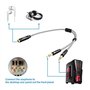 CableCreation Court Casque Mic Audio Y Splitter câble, 3,5 mm Femelle vers Dual 3.5 mm mâle Casque avec câble Audio Jack 3,5 mm 