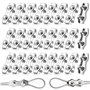 20 Pièces Duplex Clips M2 Câble Métallique Clips Inoxydable 304 Pinces Duplex pour Gréement de Câble Métallique de 2 mm