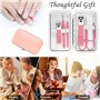 Set de manucure pour femmes Kit Nail Clipper Set Travel Manicure Kit à ongles en verre Coupe-ongles en acier inoxydable avec étu