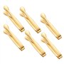 Lot de 6 mini pinces à sucre en acier inoxydable - Pince à glace