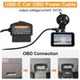 12V-36V Adaptateur de Kit Câblage Dashcam 90° USB C Conn