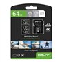 PNY Lot de 3 Cartes microSDXC 64GB Pro Elite Prime Class 10 U3 V30 A2 + Adaptateur SD - jusqu'à 200MB/s, Class 10, U3, V30, A2, 