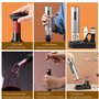 TAVADA Tire Bouchon Electrique Rechargeable,Ouvre Bouteille Electrique Coffret Cadeau Avec Coupe-Capsule, Bouchon à Vide, Bec Ve