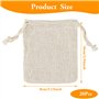 HXMJIED Lot de 20 petits sacs en coton avec cordon de serrage double de 8 x 10 cm - Petits sacs cadeaux en lin avec cordon de se