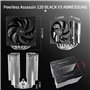 Thermalright Peerless Assassin 120 Black V3 Refroidisseur de processeur, 6 caloducs AGHP, deux ventilateurs PWM de 120 mm, vites