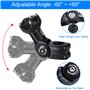 Tunejoy Potence de Vélo Réglable ±60° Tige de Guidon en Aluminium pour Vélo de Route Vélo de Montagne BMX 31,8 * 110 mm Noir