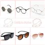 Chaîne Lunettes Femme 2 Pièces Cordon Lunettes de Soleil Réglable Antidérapante Sangle Attache Ficelle Accroche pour Décoratif A