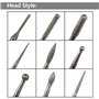Bestgle 30PCS 2.35mm Tige Jeu de Fraises Diamantées Titane Enduit Fraises à Limes Rotatives Accessoires Kit pour Outils de Meula