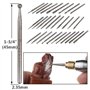 Bestgle 30PCS 2.35mm Tige Jeu de Fraises Diamantées Titane Enduit Fraises à Limes Rotatives Accessoires Kit pour Outils de Meula