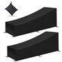 Lot de 2 housses de protection pour chaise longue de jardin 200 x 70 x 40/75 cm - En tissu Oxford 210D - Pour chaise longue