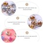 MaoNativey 30pcs 16mm Breloques Pendentif Boule de Verre Cristal avec Strass Perle Brillante Étoiles pour Faire des Pendentifs C