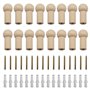 Yingcen 16 Pièces Patère en Bois Naturel Crochets Muraux en Bois Crochet de Cheville en Bois de Décoration Avec Vis 2