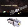Garosa 5W 6-24V P13.5S Torch LED de Rechange de Haute luminosité lampe de poche torches en métal ampoule en plein air haute lumi