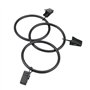 JOIKIT Lot de 60 Anneaux de Rideaux en métal avec Clips, Anneaux pour Rideaux avec Pinces - 50 mm - Noir