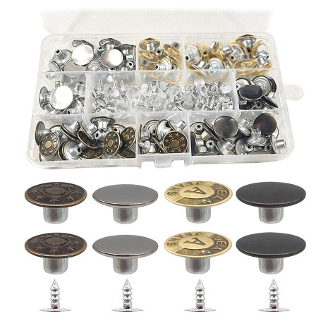 WiDream 120 PCS Bouton de Rechange Jeans