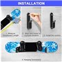 MiOYOOW 2PCS Support Mural pour Snowboard, Clip Montage Mural pour Snowboard en Acier Inoxydable Présentoir Rangement pour Wakeb