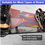MiOYOOW 2PCS Support Mural pour Snowboard, Clip Montage Mural pour Snowboard en Acier Inoxydable Présentoir Rangement pour Wakeb