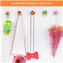 5 Pièces Porte Manteau Enfant Crochet pour Enfant, Animaux Patere Porte Manteau Mural Bois Patère Murale Autocollant Crochet Mur
