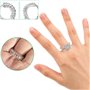 LiJuanWang Ajusteur de Taille de Bague Invisible,12 pièces baguier 2 Styles ajusteurs de Bague en Silicone,Réducteur de Bague Si