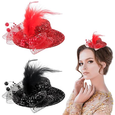 2 Pièces Mini Chapeau Pinces à Cheveux