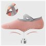 Lot de 4 paires de chaussettes de pilates antidérapantes – Chaussettes de yoga pour femme avec poignées et sangles pour équipeme