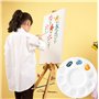 5 Pièce Palette Peinture Enfant, Palette Plastique, Palette de Peinture d'art, avec 11 carrés de Couleur, Palette Ronde de Peint