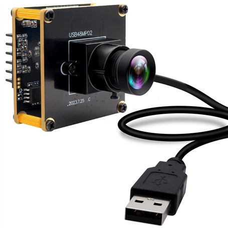 ELP Caméra USB 48 MP 8K Module de caméra USB Objectif Grand Angle PC Caméra Lightburn pour Surveillance de Gravure Laser Octopri