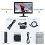 Upinva 13.3 Pouces IPS L'affichage Écran de Surveillance Prend en Charge HDMI AV BNC VGA Interface d'entrée USB Affichage de la