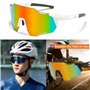 BECILES Lunettes de soleil de vélo pour homme et femme - Lunettes de protection anti-UV pour activités de plein air telles que l