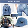 20 Pièces Patchs Jean Thermocollant Denim,Denim Jeans Patchs à Repasser avec accessoires de couture,Tissu Thermocollant Pour Déc