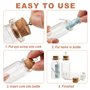 YOYEAH Lot de 30 petites bouteilles en verre avec bouchon en liège - 10 ml - Tubes à essai pour décorations de fête de mariage e