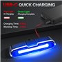 Feu Arriere Velo Puissante 110 Lumen - Eclairage Velo 5 Modes Rouge/Bleu, Rechargeable USB-C, Supports à Dégagement Rapide pour 