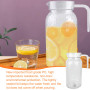 Lot de 2 pichets en acrylique avec couvercle : carafe de 1 litre avec couvercle, pichet à eau pour jus de fruits, sans BPA et in