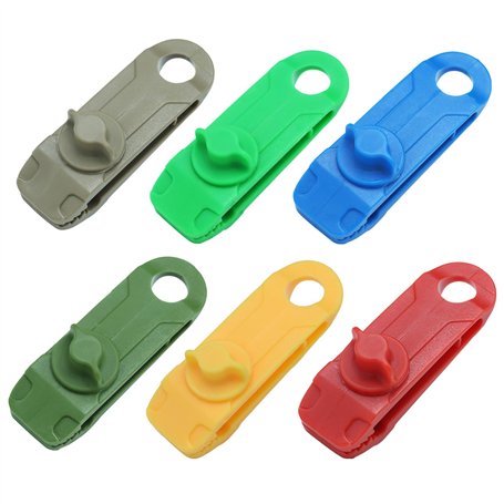 Lot de 6 clips de verrouillage robustes pour tentes de tente requin pour auvents