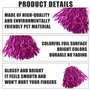 Leikurvo Lot de 12 pompons de pom-pom girl - Pour événements sportifs, jeux de balle, danses, fêtes de carnaval (rose rouge)