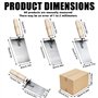 Lot de 4 truelles de maçon en acier inoxydable - Truelle de plâtre trapézoïdale en acier inoxydable - Avec manche en bois - True