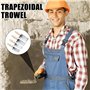 Lot de 4 truelles de maçon en acier inoxydable - Truelle de plâtre trapézoïdale en acier inoxydable - Avec manche en bois - True