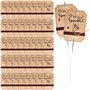 Lot de 100 étiquettes pour bougies magiques en papier kraft - Étiquettes de mariage pour bougies magiques - Pochettes métallique