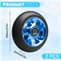 Stunt - Lot de 2 roues de rechange pour trottinette - 100 mm - Avec roulement ABEC-11 - Noyau à rayons en aluminium - Compatible