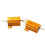 Mdurian 2 X Résistances 25W 10 Ohm 5% Aluminium Boîtier Résistances de Charge Châssis Monté Logement Plaque d'or Fil Enroulé