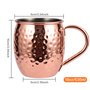 Eligara Tasses en cuivre pour Le Cocktail des mulets de Moscou 4 Artisanales, Coffret Cadeau de 16 oz