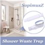 Bonde de douche SopimusZ extra plate de 90 mm pour receveur de douche, siphon avec système anti-odeurs, tamis à cheveux, tuyau f