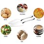 Zeaying 5 Pièces Serveur de Pizza, Pelle à Gâteau Dentelée en Acier Inoxydable, Tarte Dentelée en Acier Inoxydable, Pelle à Tart