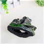 CHJIEJIE Lot de 2 décorations d'aquarium avec Herbe Verte pour Cacher Les crevettes en résine, Accessoires d'aquarium en résine,