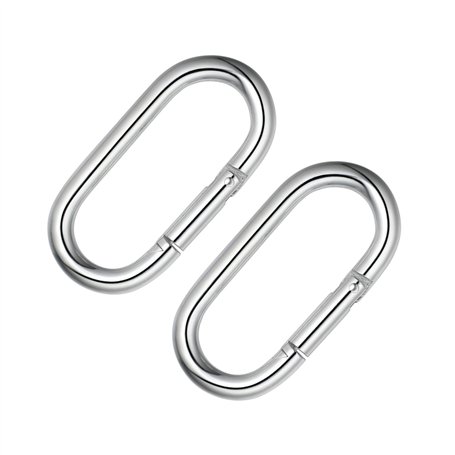 Lot de 2 mousquetons à ressort robustes de 10 x 100 mm de forme ovale pour hamac