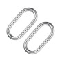 Lot de 2 mousquetons à ressort robustes de 10 x 100 mm de forme ovale pour hamac