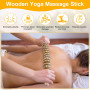 Druuzyl Rouleau et Tige de Massage en Bois – Maderotherapie Professionnelle contre Cellulite, 12 Tours pour Corps Ferme, Relaxat